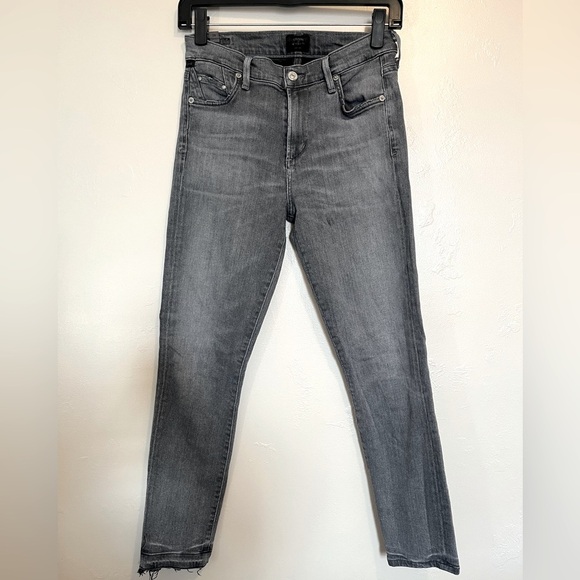 Citizens of Humanity Women's Jeans Rocket Crop Midrise Skinny Gray - Picture 1 of 14